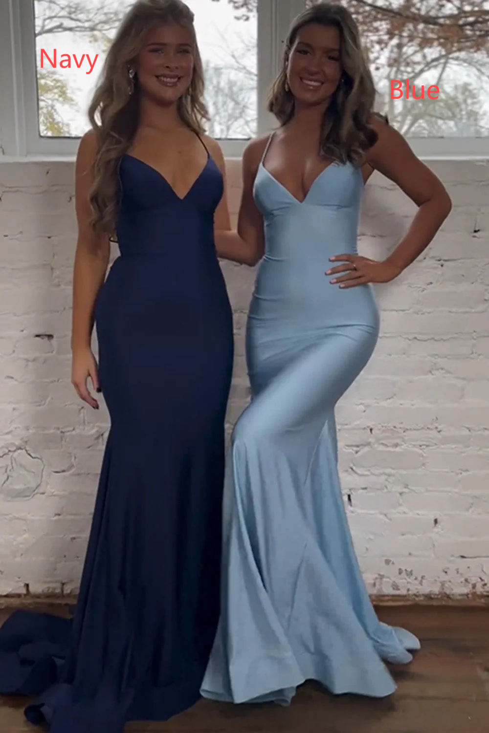 Vestido de fiesta largo de satén con tirantes finos y espalda descubierta de Weitese